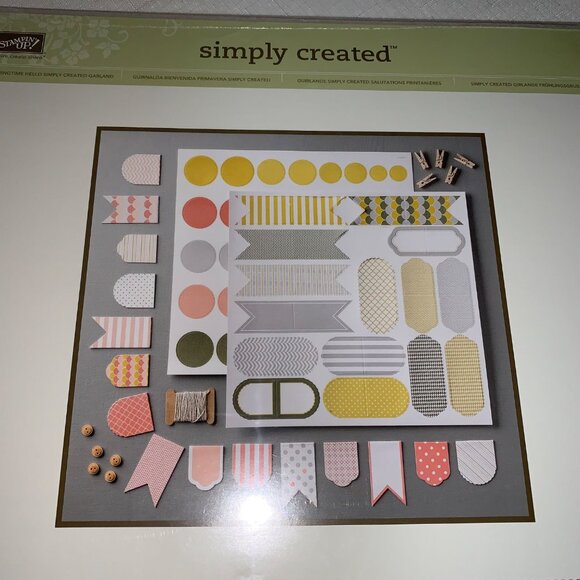 Stampin Up! Springtime Hello Simply Created Garland Kit 12" x 12" - Picture 3 of 5